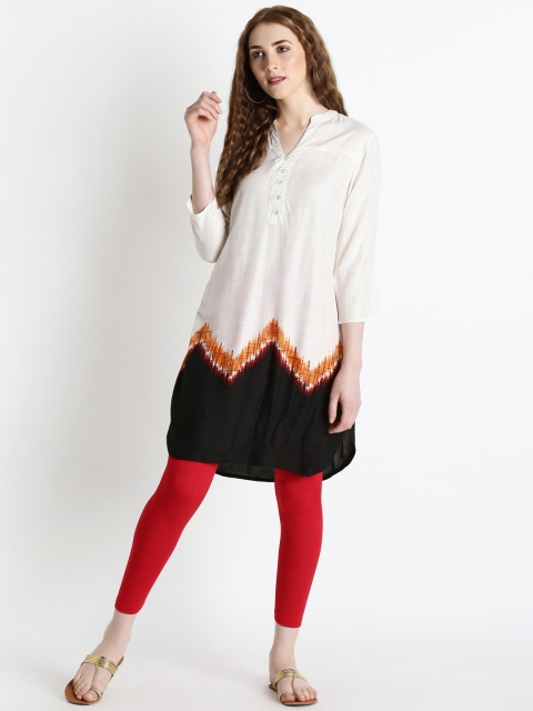 AKKRITI BY PANTALOONS Off-White Printed Tunic