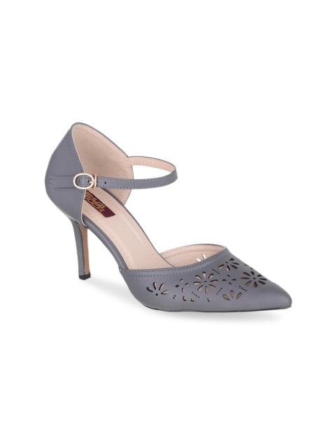 SHUZ TOUCH Women Grey Solid Pumps