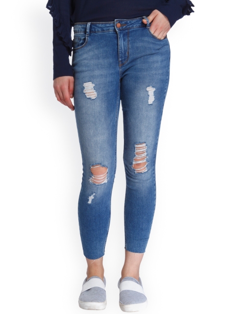 ONLY Women Blue Skinny Fit Mid-Rise Mildly Distressed Stretchable Cropped Jeans
ONLY Women Blue Skinny Fit Mid-Rise Mildly Distressed Stretchable Cropped Jeans