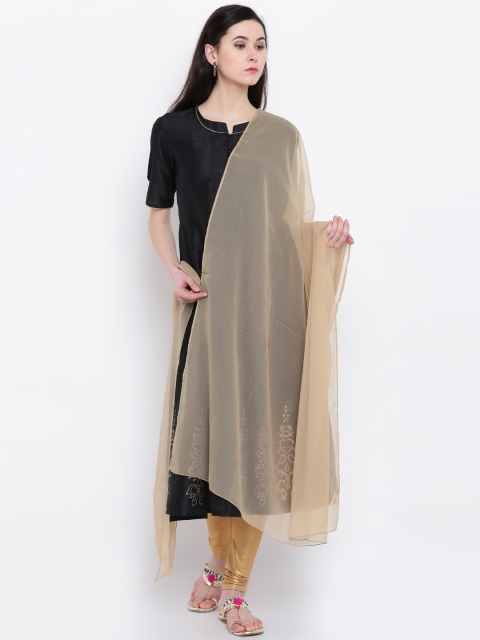 AURELIA Beige Solid Dupatta