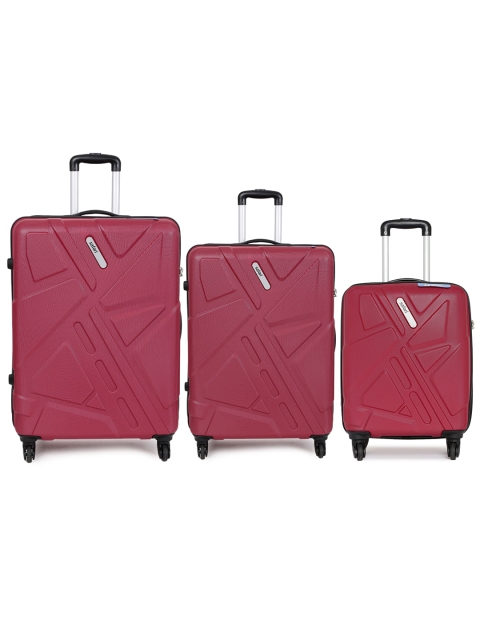 Safari Unisex Set of 3 Maroon Anti-Scratch Trolley Suitcases in Small, Medium & Large Size
Safari Unisex Set of 3 Maroon Anti-Scratch Trolley Suitcases in Small, Medium & Large Size