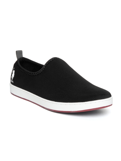U.S. Polo Assn. Men Black Slip-Ons