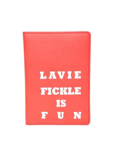 Lavie Women Coral Red Printed Two Fold Wallet