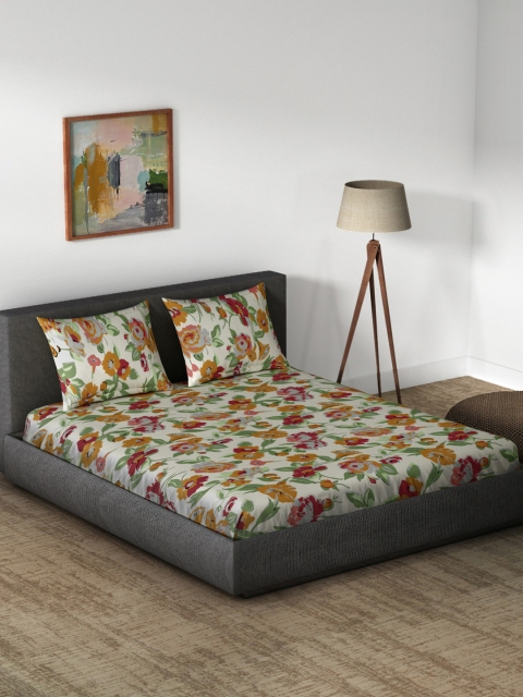 CORE Designed by SPACES Multicoloured 104 TC Cotton 1 Queen Bedsheet with 2 Pillow Covers, Multi
CORE Designed by SPACES Multicoloured 104 TC Cotton 1 Queen Bedsheet with 2 Pillow Covers, Multi