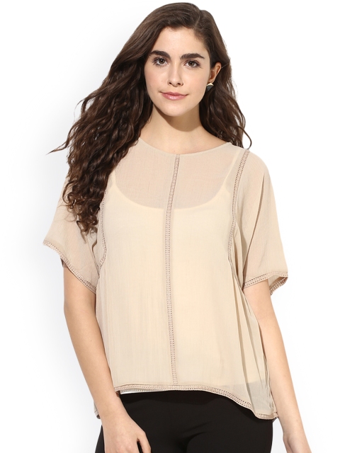 Kazo Women Beige Solid Top