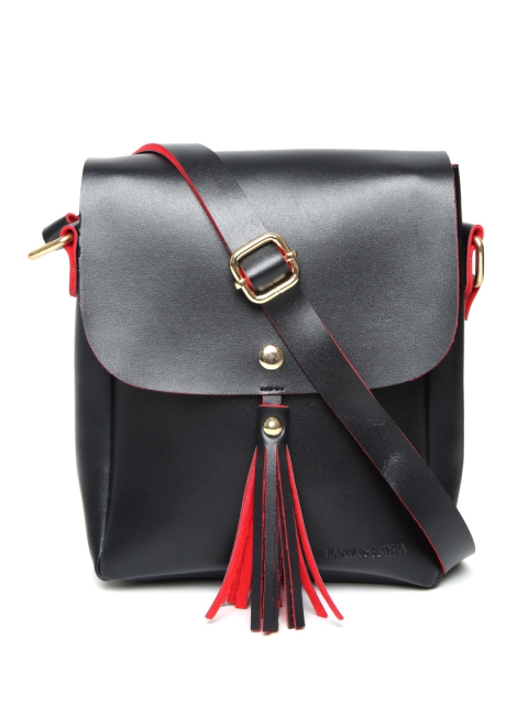 Kanvas Katha Black Solid Sling Bag