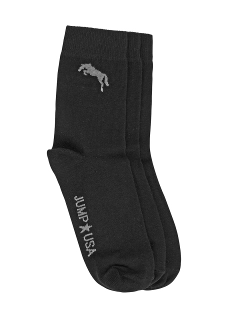 JUMP USA Men Pack of 3 Socks, Black