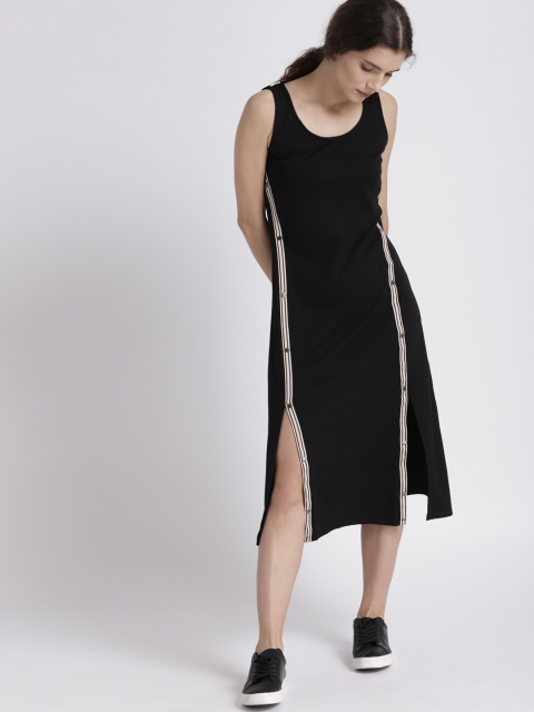 Chemistry Women Black Solid A-Line Dress