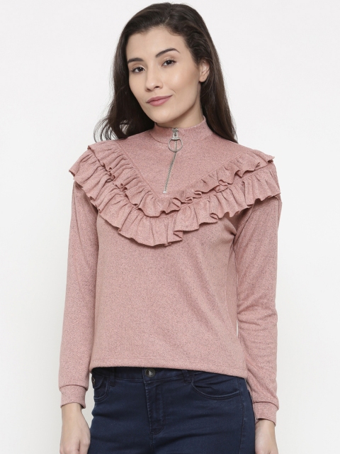 Ginger by Lifestyle Women Pink Solid Top