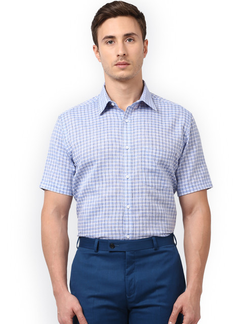 Park Avenue Men Blue Regular Fit Checked Formal Shirt 
Park Avenue Men Blue Regular Fit Checked Formal Shirt