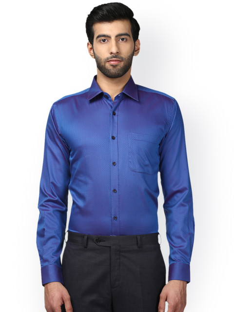 Raymond Men Blue Self Design Formal Shirt
Raymond Men Blue Self Design Formal Shirt