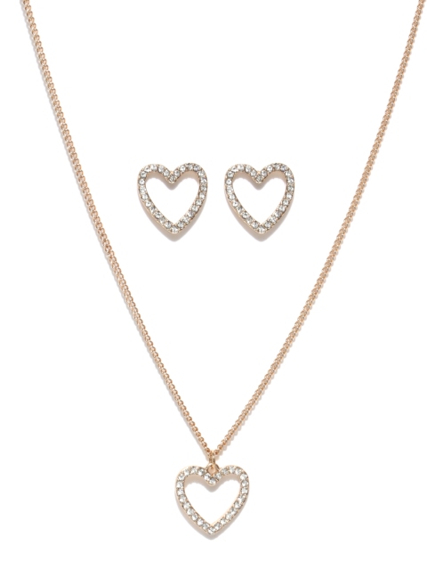 FOREVER 21 Gold-Toned Stone-Studded Jewellery Set