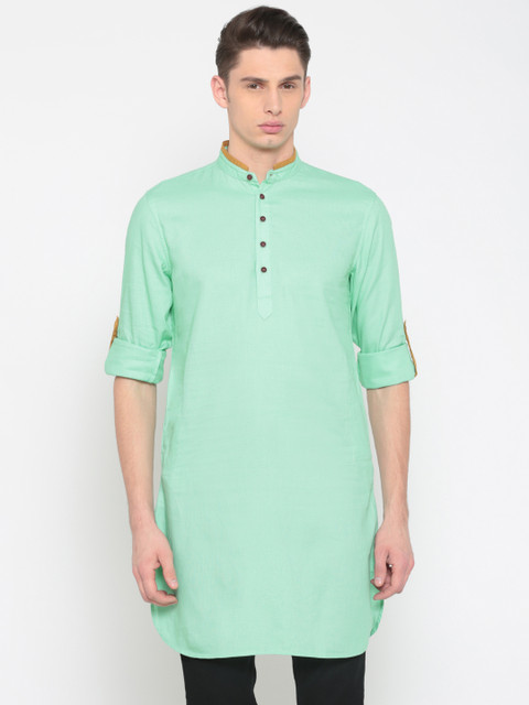 Freehand Men Green Self-Designed Straight Kurta
Freehand Men Green Self-Designed Straight Kurta