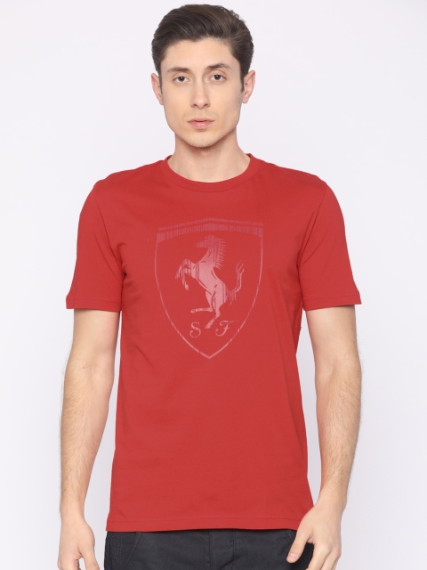 Puma Men Red Printed T-shirt
