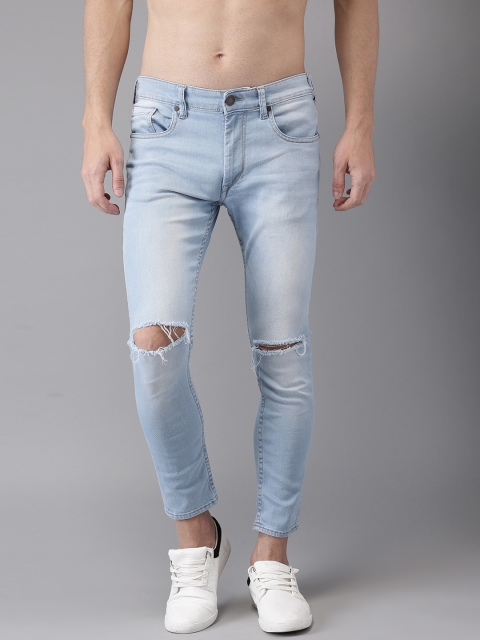 HERE&NOW Men Blue Skinny Fit Cropped Mid-Rise Slash Knee Stretchable Jeans
HERE&NOW Men Blue Skinny Fit Cropped Mid-Rise Slash Knee Stretchable Jeans