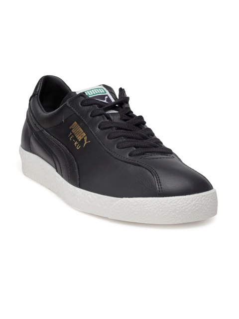 Puma Men Black Te-Ku Core Leather Sneakers