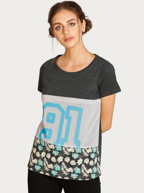 WEST VOGUE by Zivame Women Grey Printed Top