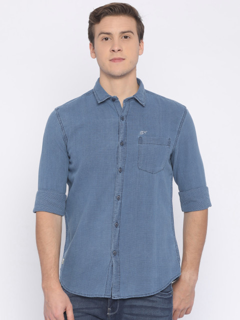 Ed Hardy Men Blue Slim Fit Self Design Casual Shirt
Ed Hardy Men Blue Slim Fit Self Design Casual Shirt