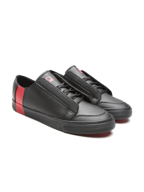 United Colors of Benetton Men Black Sneakers
