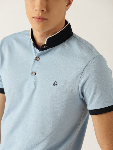 United Colors of Benetton Men Blue Solid Stand Collar T-shirt
United Colors of Benetton Men Blue Solid Stand Collar T-shirt