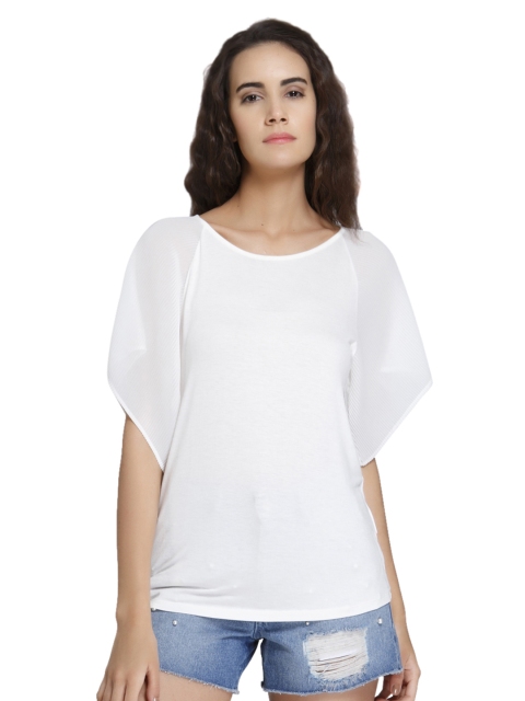 Vero Moda Women White Solid Top