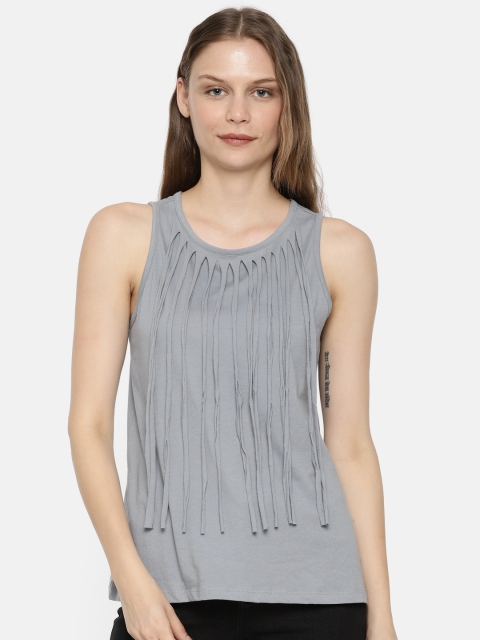 Vero Moda Women Blue Solid Top