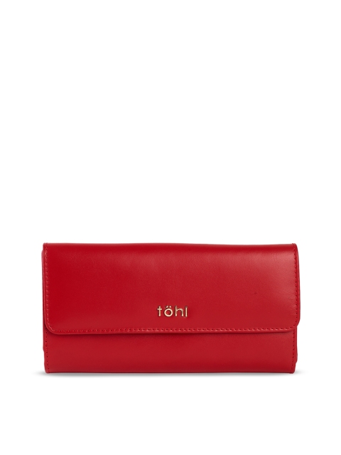 tohl Women Red Solid Two Fold Wallet