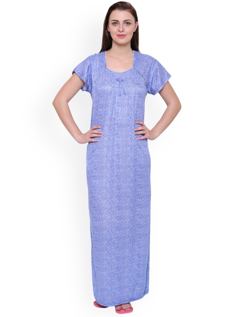 Secret Wish Blue Printed Nightdress NT-E118-510