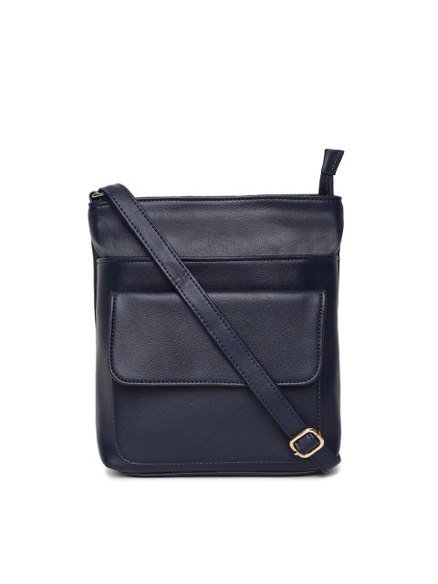 David Jones Navy Blue Solid Sling Bag