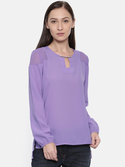 Park Avenue Women Purple Solid Top