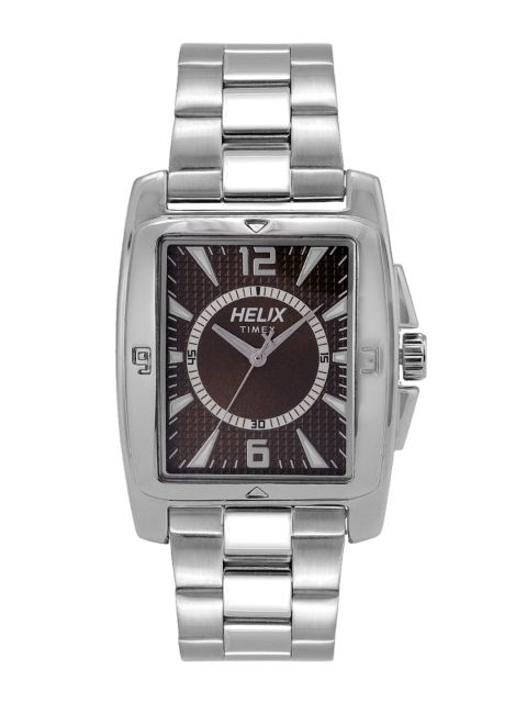 Helix Men Brown Dial & Silver-Toned Bracelet Style Straps Analogue Watch TW030HG03, Coffee brown
Helix Men Brown Dial & Silver-Toned Bracelet Style Straps Analogue Watch TW030HG03, Coffee brown