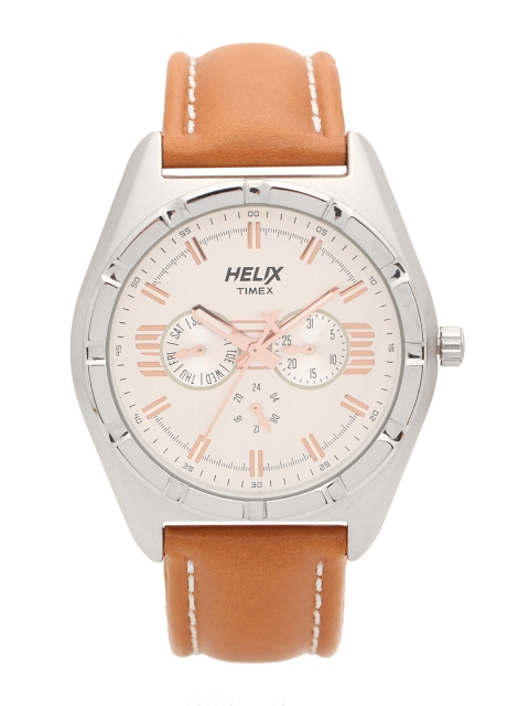 Helix Men Silver-Toned Analogue Watch TW029HG01