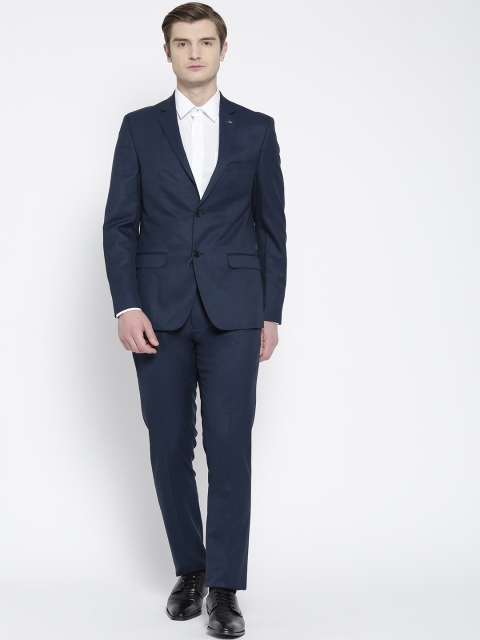 Arrow Men Navy Single-Breasted Tailored Fit Formal Suit, Navy blue