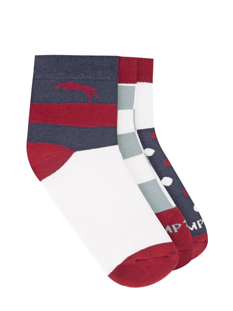 JUMP USA Men Pack of 3 Ankle-Length Socks, Grey