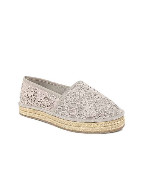 Zebba Women Grey Lace Espadrilles