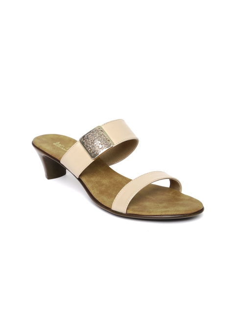 Inc 5 Women Beige Solid Sandals