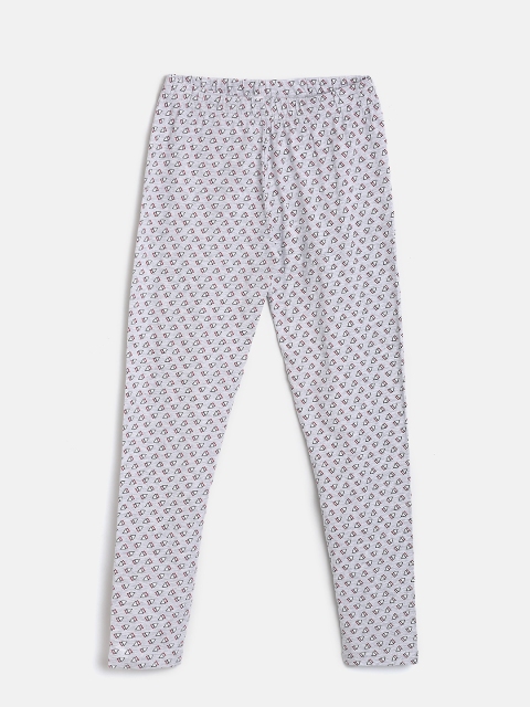 Cherokee Girls White Printed Leggings