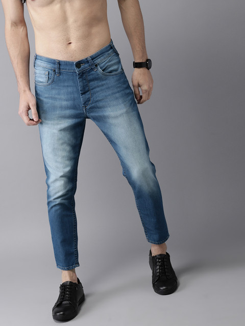 HERE&NOW Men Blue Ankle Slim Tapered Fit Mid-Rise Clean Look Stretchable Cropped Jeans
HERE&NOW Men Blue Ankle Slim Tapered Fit Mid-Rise Clean Look Stretchable Cropped Jeans
