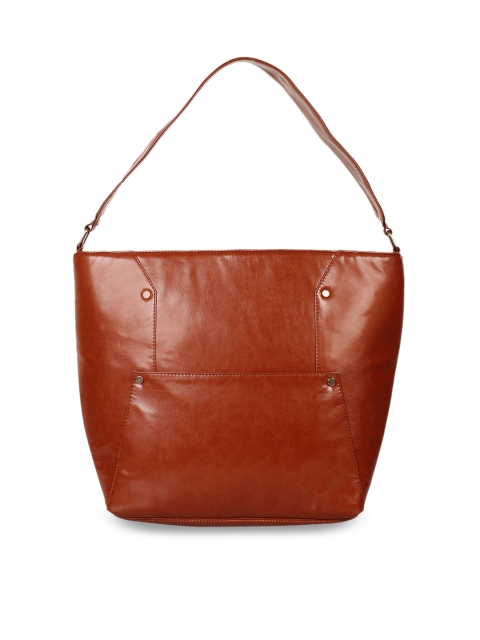 Berrypeckers Tan Solid Hobo Bag
