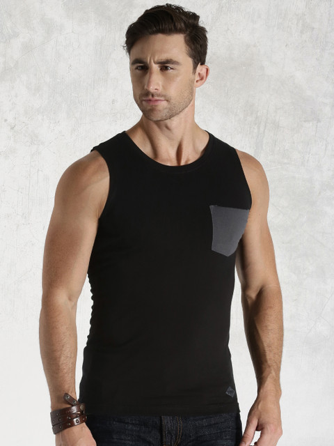 Roadster Men Black Slim Fit Sleeveless T-shirt
Roadster Men Black Slim Fit Sleeveless T-shirt