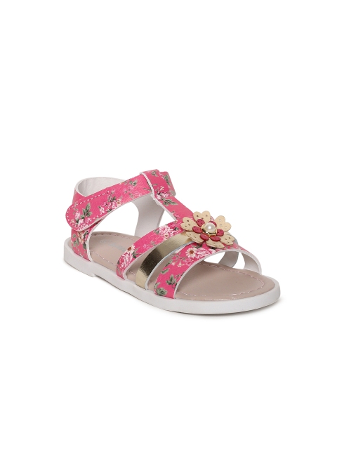 Kittens Girls Pink Printed Comfort Sandals