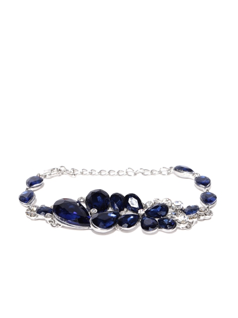 Jewels Galaxy Navy Blue Rhodium-Plated Handcrafted Stone-Studded Contemporary Bracelet
Jewels Galaxy Navy Blue Rhodium-Plated Handcrafted Stone-Studded Contemporary Bracelet