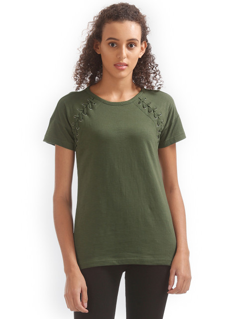 Sugr Women Olive Green Solid Top
Sugr Women Olive Green Solid Top