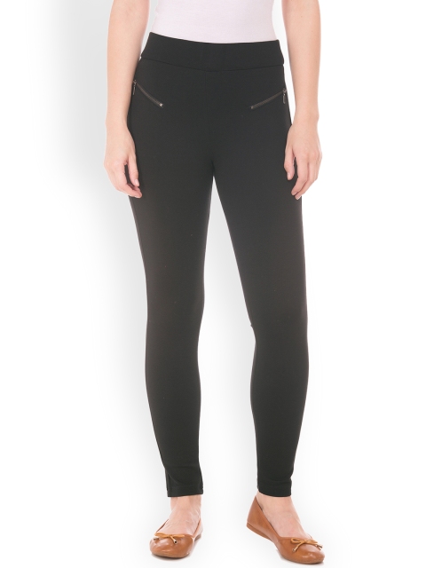 Cherokee Women Black Solid Jeggings