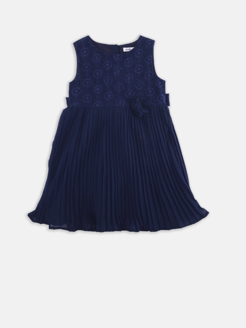 CHALK by Pantaloons Girls Navy Blue A-Line Dress
