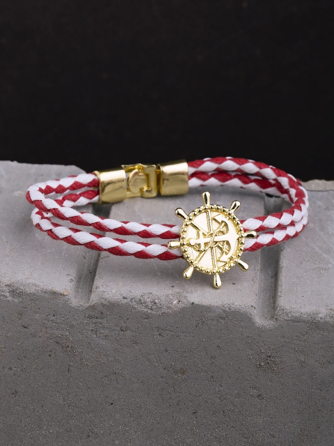 Dare by Voylla Men Gold-Toned & Red Brass Gold-Plated Handcrafted Multistrand Bracelet
Dare by Voylla Men Gold-Toned & Red Brass Gold-Plated Handcrafted Multistrand Bracelet