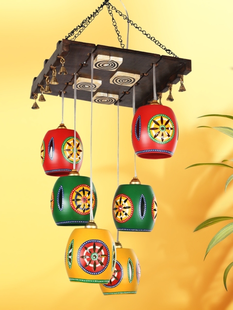 ExclusiveLane Multi Coloured Barrel Shaped Chandelier With Metal Hanging Shades (6 Shades)
ExclusiveLane Multi Coloured Barrel Shaped Chandelier With Metal Hanging Shades (6 Shades)