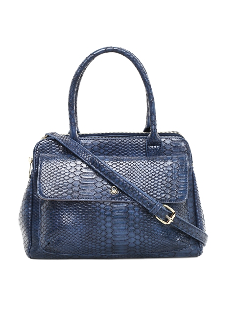 United Colors of Benetton Navy Blue Snakeskin-Textured Handheld Bag with Sling Strap
United Colors of Benetton Navy Blue Snakeskin-Textured Handheld Bag with Sling Strap