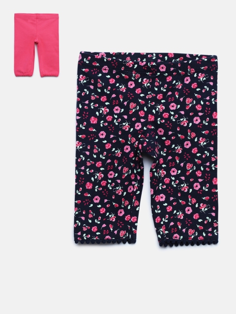 United Colors of Benetton Girls Pack of 2 Capris, Pink