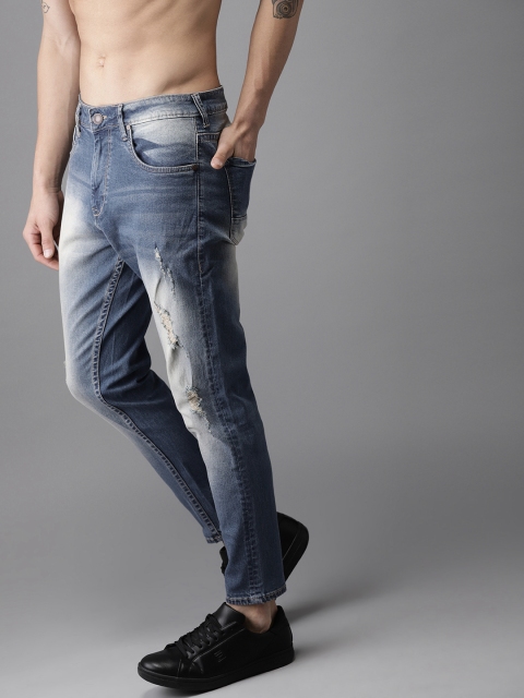 HERE&NOW Men Blue Slim Fit Mid-Rise Mildly Distressed Stretchable Cropped Jeans
HERE&NOW Men Blue Slim Fit Mid-Rise Mildly Distressed Stretchable Cropped Jeans